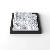3D gedrucktes Stadtmodell Luxemburg eingerahmt für deine Wand - CraftedCity